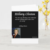 Hillary Clinton "Individuals Quote" Kaart (Gele Bloem)