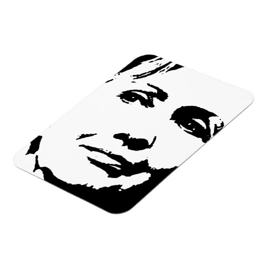 HILLARY CLINTON INK ART MAGNEET (Linkerzijde)
