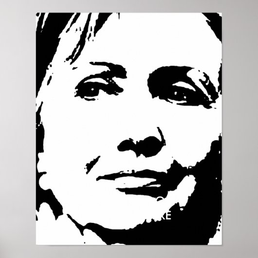 HILLARY CLINTON INK ART POSTER (Voorkant)