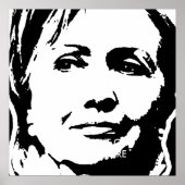 HILLARY CLINTON INK ART POSTER (Voorkant)