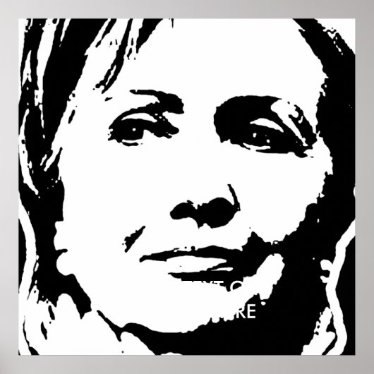 HILLARY CLINTON INK ART POSTER (Voorkant)