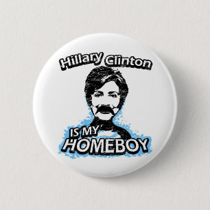 Hillary Clinton is mijn huisjongen Ronde Button 5,7 Cm
