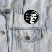 Hillary Clinton: Ja, ze zal Buttonnen Ronde Button 5,7 Cm (In situ)