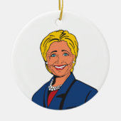 Hillary Clinton-kerstboomversiering Keramisch Ornament (Voorkant)