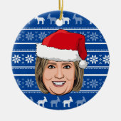 HILLARY CLINTON Kerstmis Keramisch Ornament (Voorkant)