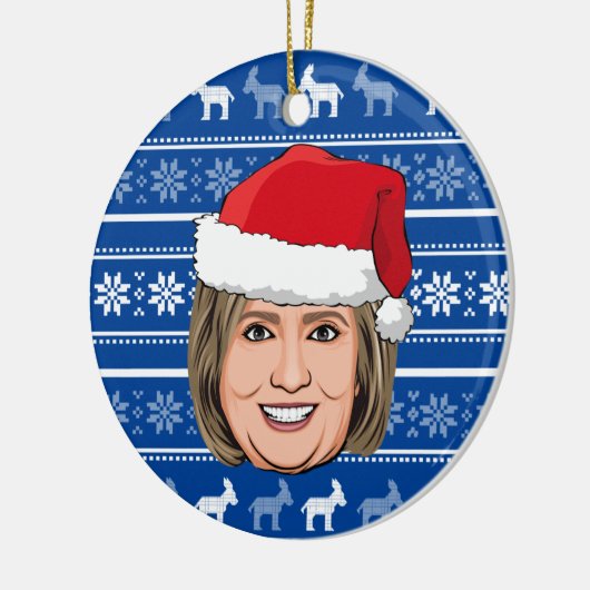 HILLARY CLINTON Kerstmis Keramisch Ornament (Links)