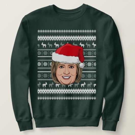 HILLARY CLINTON Kerstmis Trui (Design voorkant)