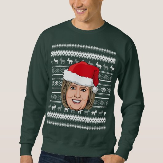 HILLARY CLINTON Kerstmis Trui (Voorkant)