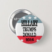 Hillary Clinton-knoppen Ronde Button 5,7 Cm (Voorkant /achterkant)