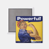 Hillary Clinton krachtig! Magneet (Voorkant / Achterkant)