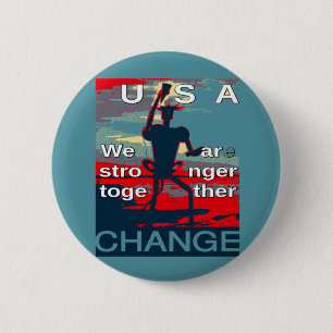 Hillary Clinton laatste campagneslogan voor 2016 Ronde Button 5,7 Cm
