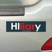 Hillary Clinton Leugenaar Bumpersticker (Teal) (Op auto)