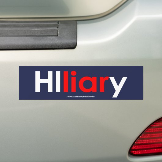 Hillary Clinton Liar Bumpersticker (blauw) (Op auto)