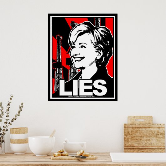 Hillary Clinton: LIES! Poster (Keuken)