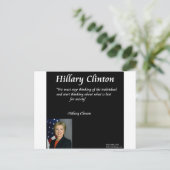 Hillary Clinton "Mensen" citaat Briefkaart (Staand voorkant)