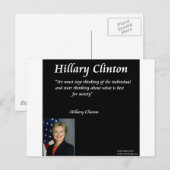Hillary Clinton "Mensen" citaat Briefkaart (Voorkant / Achterkant)