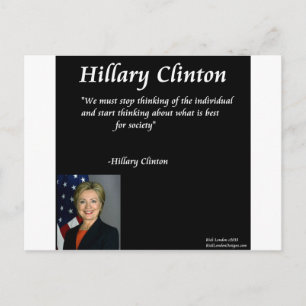 Hillary Clinton "Mensen" citaat Briefkaart