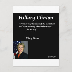Hillary Clinton "Mensen" Citaat Briefkaart
