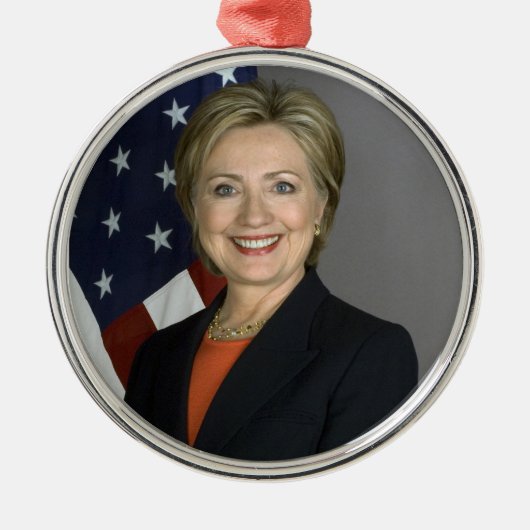 Hillary Clinton Metalen Ornament (Voorkant)