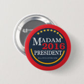 Hillary Clinton, mevrouw President Ronde Button 5,7 Cm (Voorkant /achterkant)