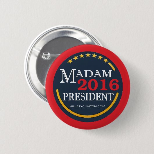 Hillary Clinton, mevrouw President Ronde Button 5,7 Cm (Voorkant /achterkant)