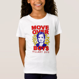 Hillary Clinton "Move Over Boys" Girl's Babydoll T-shirt