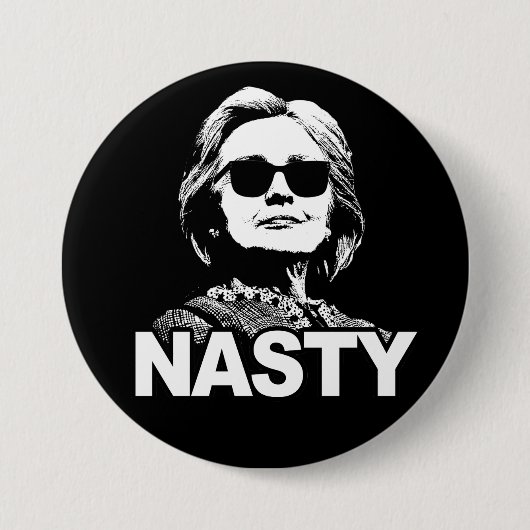 Hillary Clinton "Nasty"-Button Ronde Button 7,6 Cm (Voorkant)