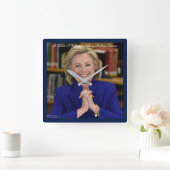 Hillary Clinton neemt een val van de muur Vierkante Klok (Huis)