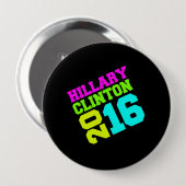 HILLARY CLINTON NEON SWAY.png Ronde Button 4,0 Cm (Voorkant /achterkant)