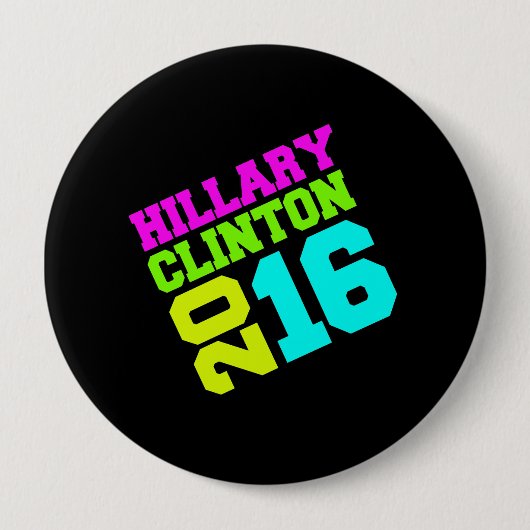 HILLARY CLINTON NEON SWAY.png Ronde Button 4,0 Cm (Voorkant)