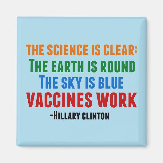 Hillary Clinton over vaccineren Magneet (Voorkant)