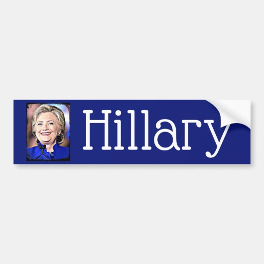 Hillary Clinton Portrait Bumpersticker (Voorkant)