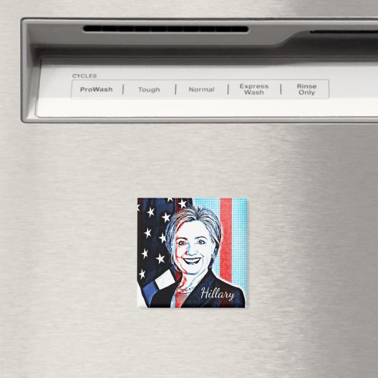 Hillary Clinton Portrait Pop Kunstmagneet Magneet (Insitu (Vaatwasser))