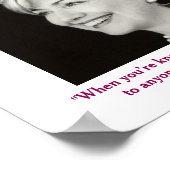 Hillary Clinton Positief Citaat Poster (Hoek)