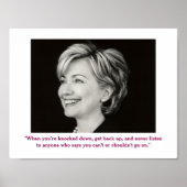 Hillary Clinton Positief Citaat Poster (Voorkant)