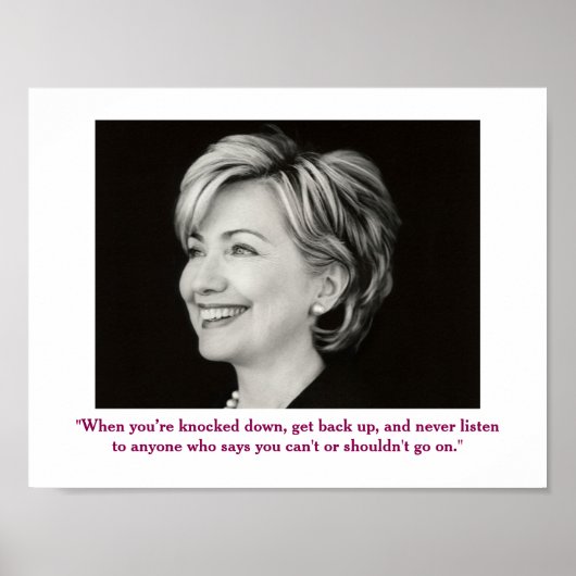 Hillary Clinton Positief Citaat Poster (Voorkant)