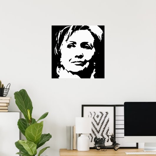 Hillary Clinton Poster (Thuiskantoor)