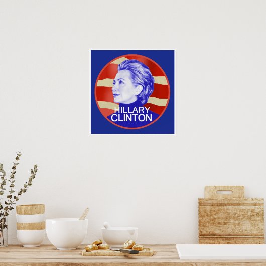 Hillary Clinton POSTER afdrukken (Keuken)