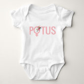 Hillary Clinton POTUS Baby Feministische Baby Romper (Voorkant)