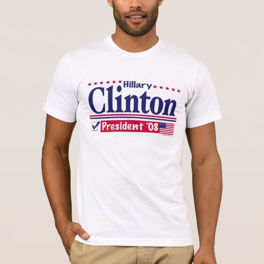 Hillary Clinton President '08 Shirt  (Voorkant)