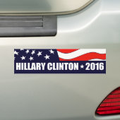 Hillary Clinton President 2016 Amerikaanse vlag Bumpersticker (Op auto)