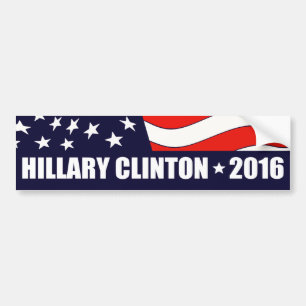 Hillary Clinton President 2016 Amerikaanse vlag Bumpersticker