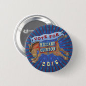 Hillary Clinton President 2016 Democraat Donkey 2 Ronde Button 5,7 Cm (Voorkant /achterkant)
