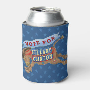Hillary Clinton President 2016 Democraat Donkey Blikjeskoeler