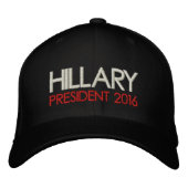 HILLARY CLINTON President 2016 Geborduurde Pet (Voorkant)