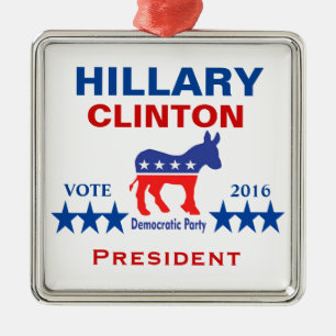 Hillary Clinton President 2016 Metalen Ornament