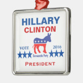 Hillary Clinton President 2016 Metalen Ornament (Links)