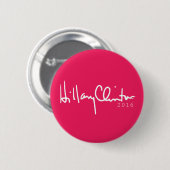 Hillary Clinton President 2016 Pinback Button (Voorkant /achterkant)