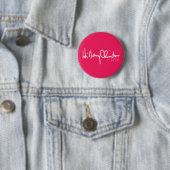 Hillary Clinton President 2016 Pinback Button (In situ)