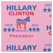 Hillary Clinton President 2016 Roze Stof (Close Up)